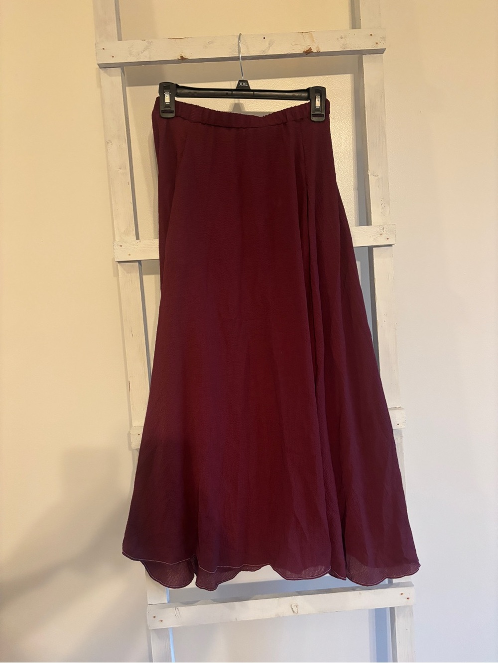 Max Studio Burgundy Midi Skirt